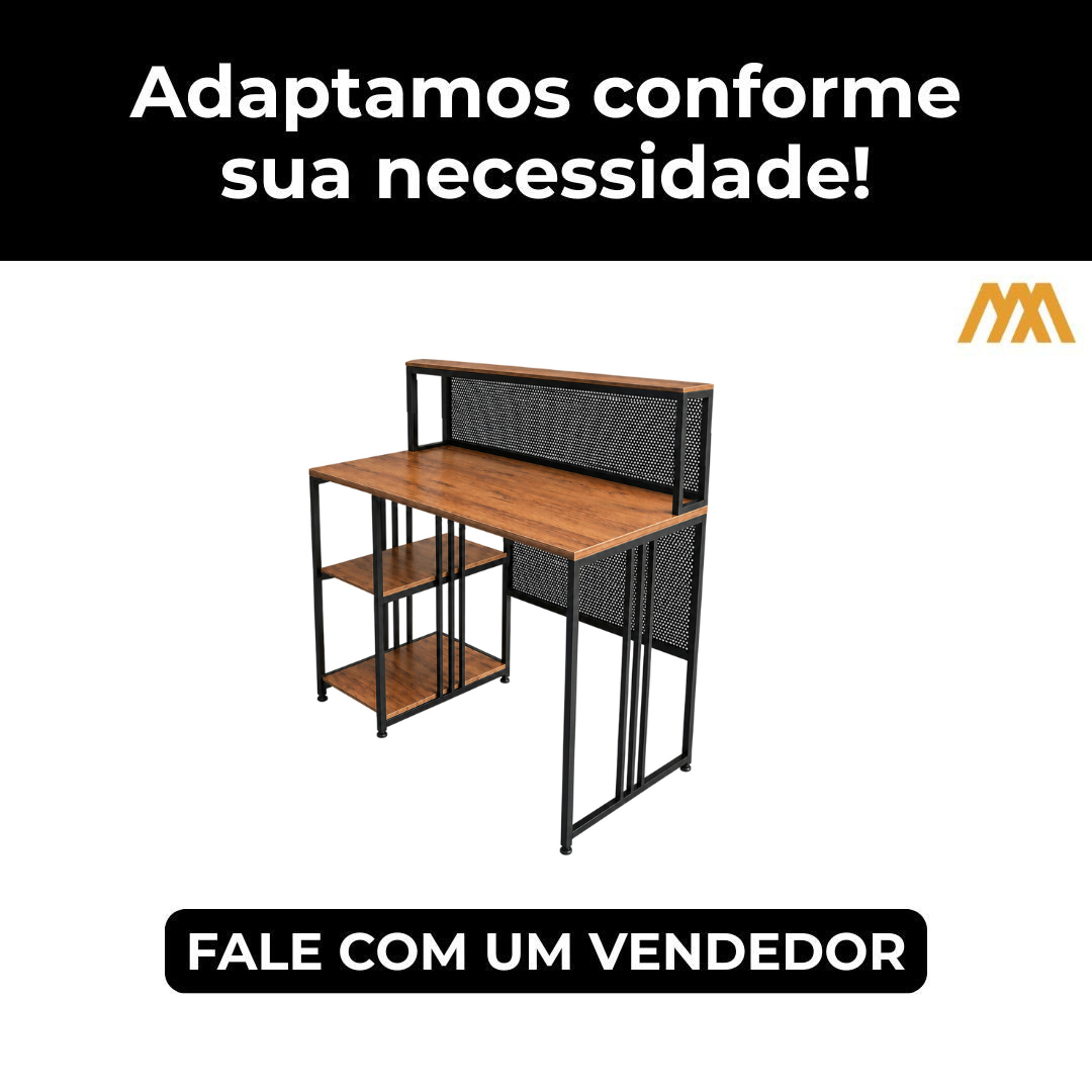 Mesa Escrivaninha Industrial Sora