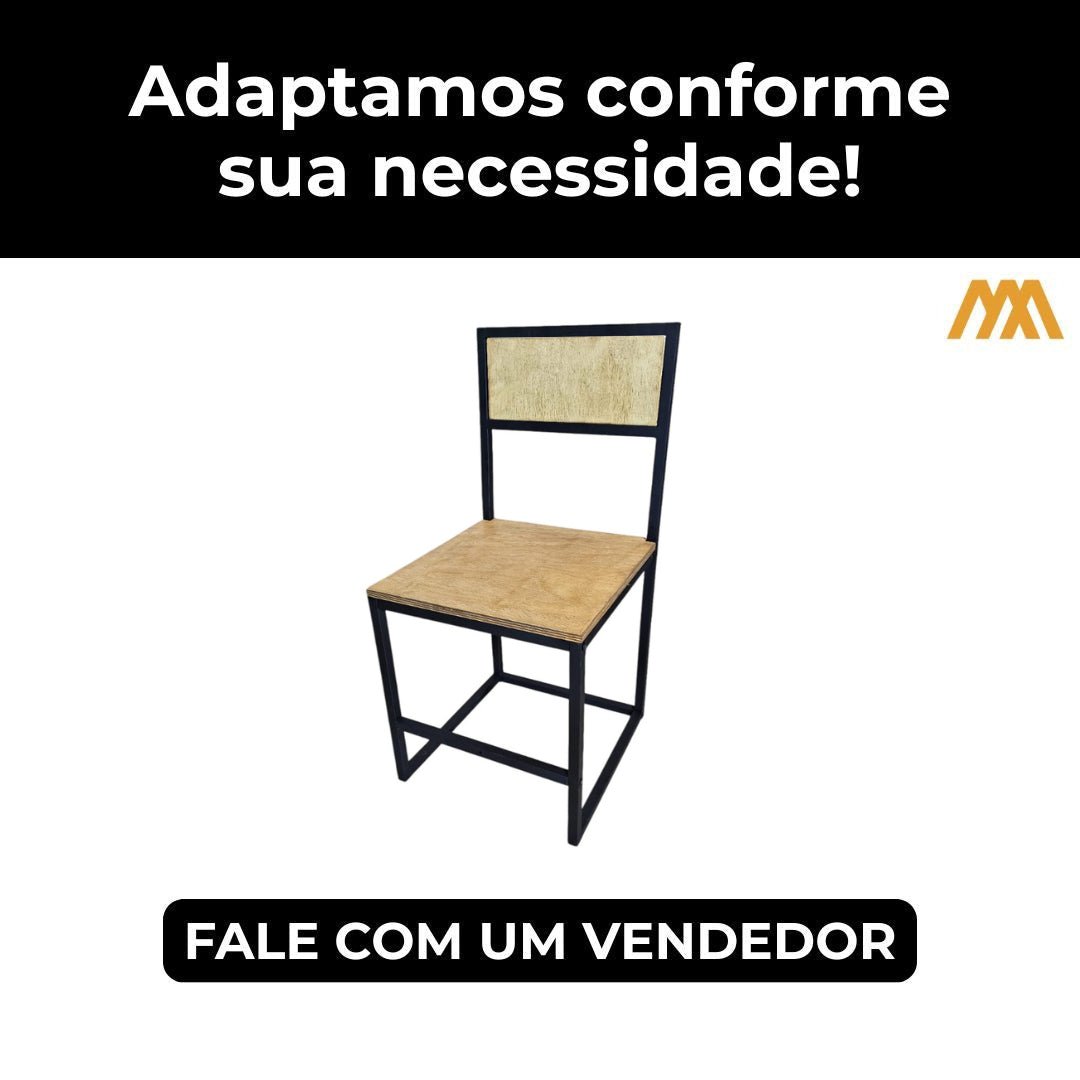 Cadeira Estilo Industrial Mônaco - MetaloArt