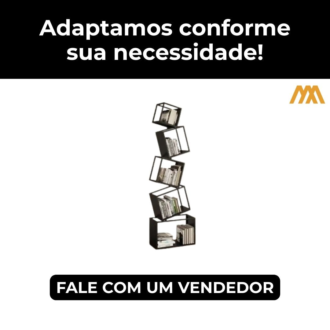 Estante de Livros Industrial Malvee - MetaloArt