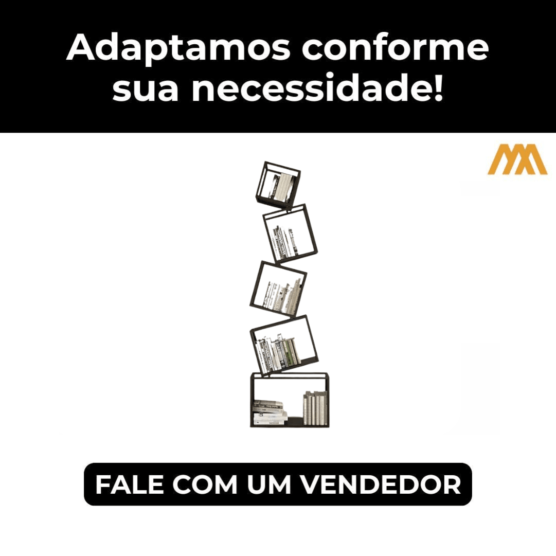 Estante de Livros Industrial Malvee - MetaloArt