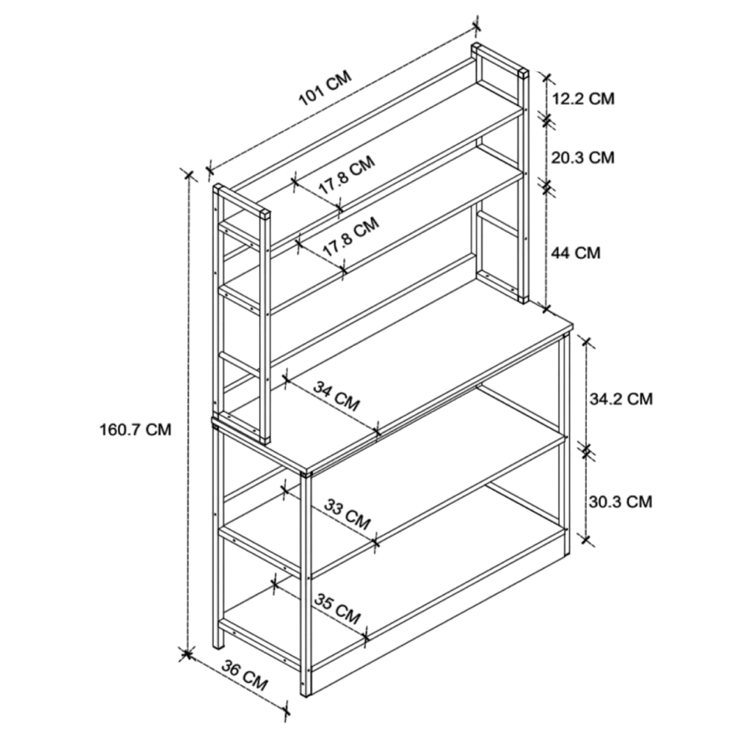 Estante Industrial Loft - MetaloArt