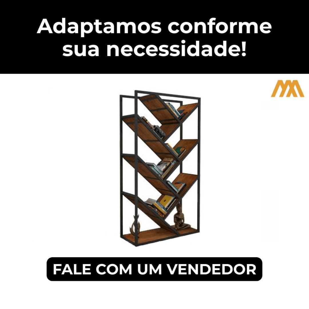 Estante Industria Sob Medida Weel para Sala e Escritório - Metaloart