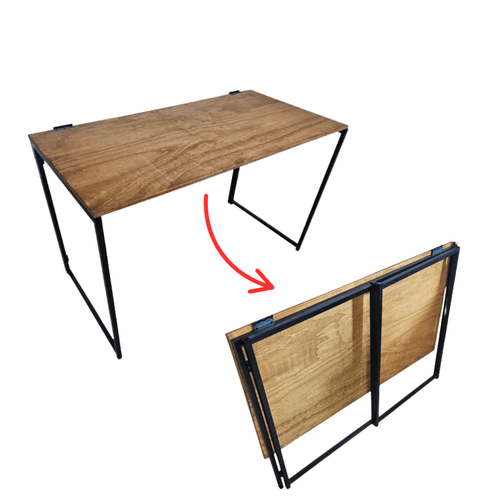 Mesa Dobrável Estilo Industrial Onix - MetaloArt