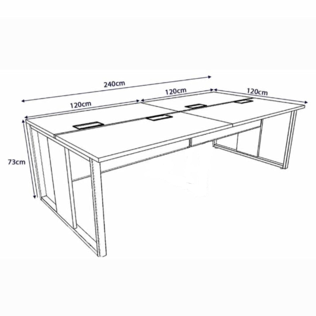 Mesa Escritório Estilo Industrial Heavy - MetaloArt