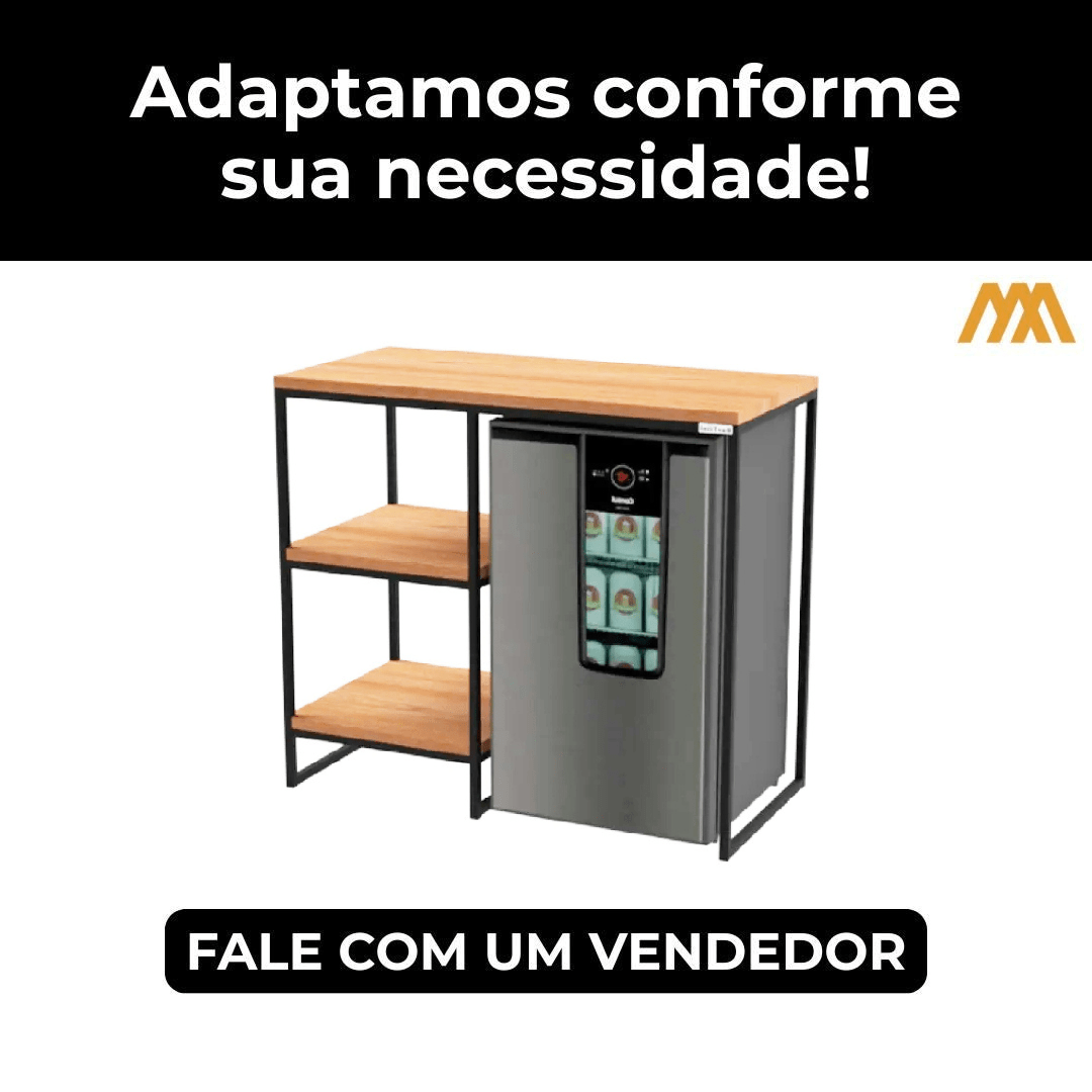 Móvel Estilo Industrial Para Frigobar Adega Cervejeira - MetaloArt