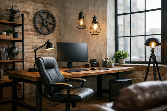 Como montar home office estilo industrial - MetaloArt