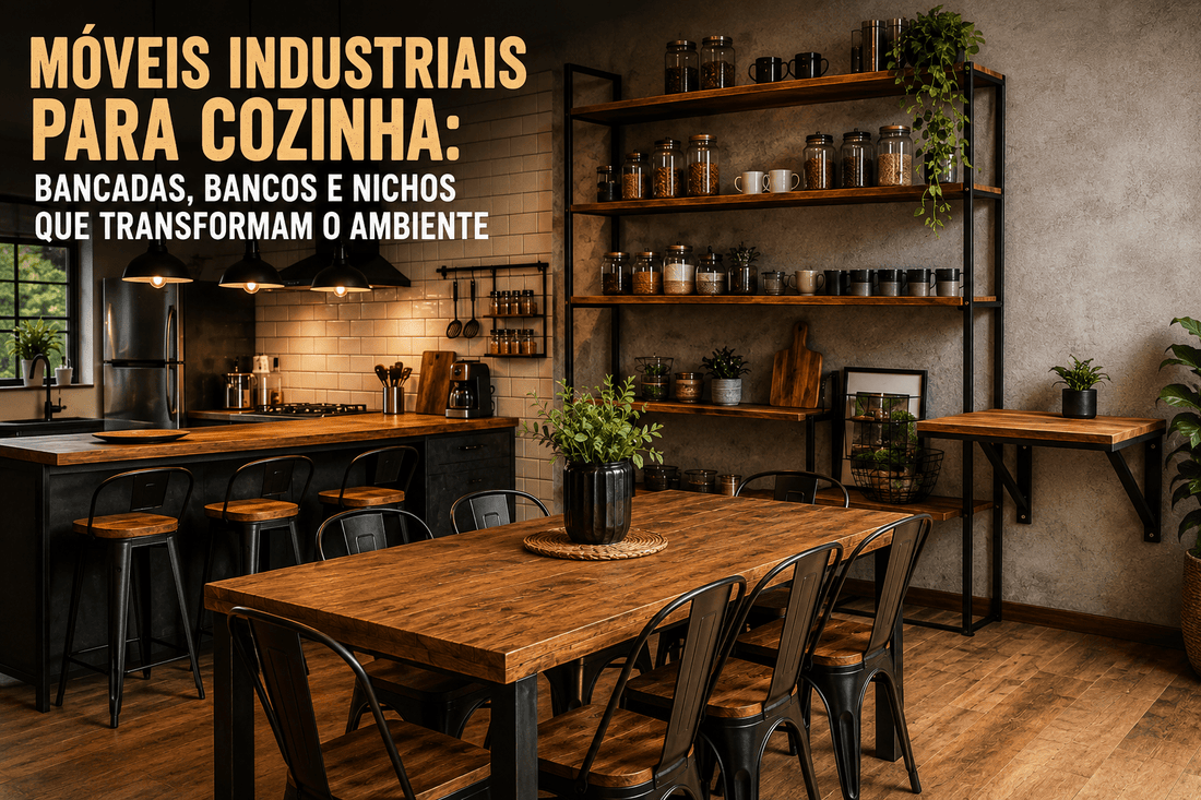 Móveis Industriais Para Cozinha: Bancadas, Bancos E Nichos Que Transformam O Ambiente - MetaloArt