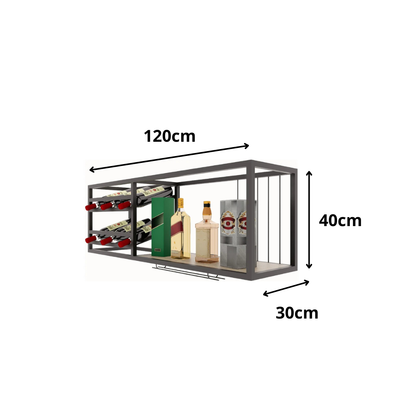 Adega Parede Suspensa Estilo Industrial Verona