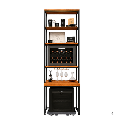 Móvel para cervejeira e frigobar Bordeaux estilo industrial