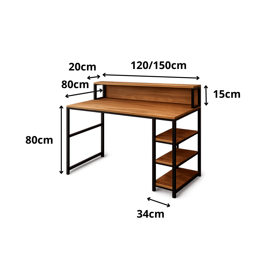 Mesa Escrivaninha Industrial Arturo Exclusive