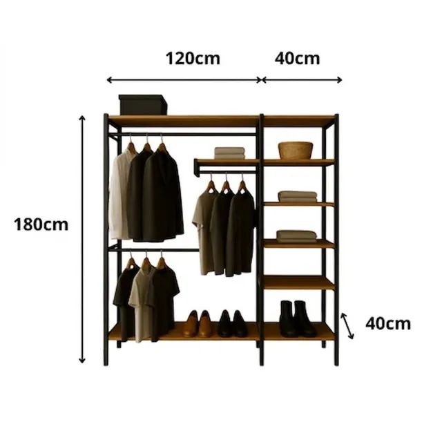Medidas do Closet Industrial Vesalhes - MetaloArt