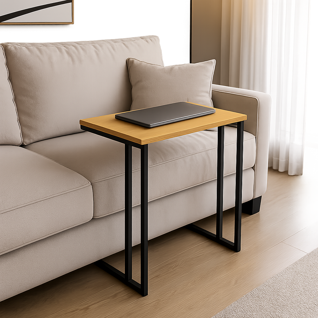 Mesa Lateral de Sofá e Cama Industrial Side