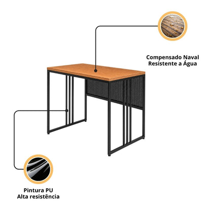 Mesa Escrivaninha Industrial Atlas