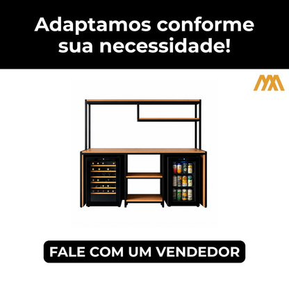 Móvel Adega Cervejeira Industrial Premier