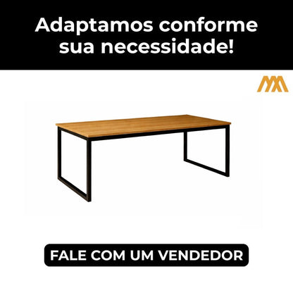 Adaptamos a Mesa Estilo Industrial Louvre - MetaloArt