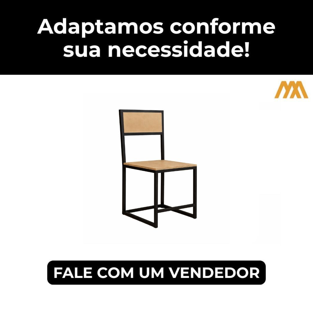 Adaptamos a Cadeira Estilo Industrial Mônaco - MetaloArt