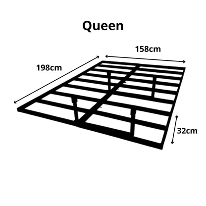 Medida Queen da Cama Flutuante Malta - MetaloArt