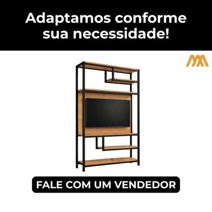 Estante Industrial com Painel de TV Urban