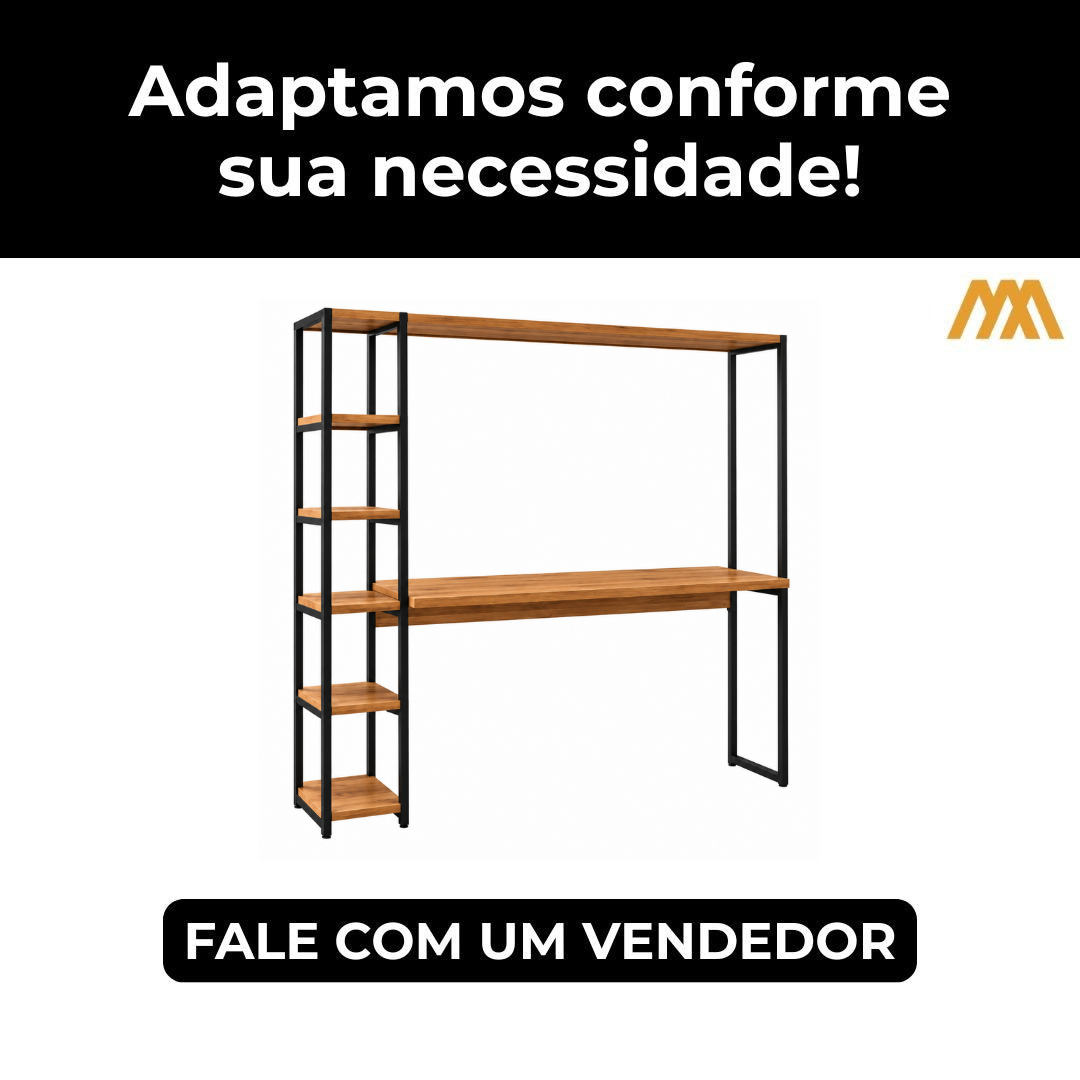 Estante e Escrivaninha Industrial Milão