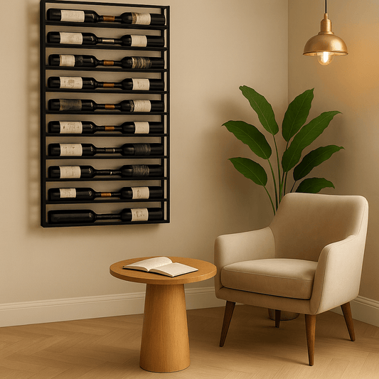 Adega Parede Suspensa Estilo Indutrial Vinho, Espumante, Garrafas - MetaloArt