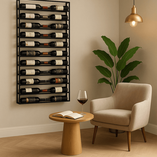Adega Parede Suspensa Estilo Indutrial Vinho, Espumante, Garrafas - MetaloArt