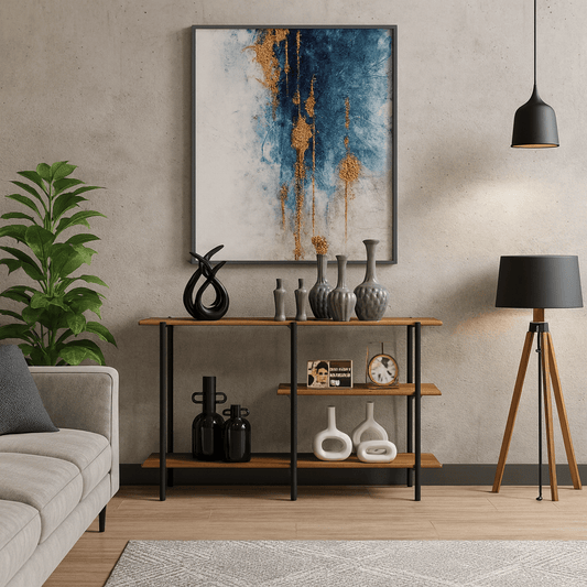 Aparador industrial Vengog tubular 136 x 34 x 75 - MetaloArt