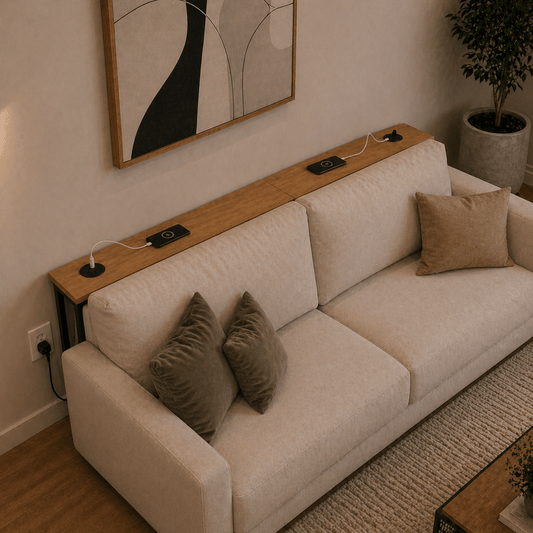 Aparador Traseiro Sofá com 2 Tomadas Soft - MetaloArt