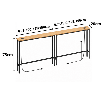 Aparador Traseiro Sofá com 2 Tomadas Soft - MetaloArt