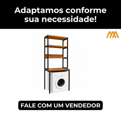 Adaptamos o Armário Estilo Industrial para Máquina de Lavar Versa - MetaloArt