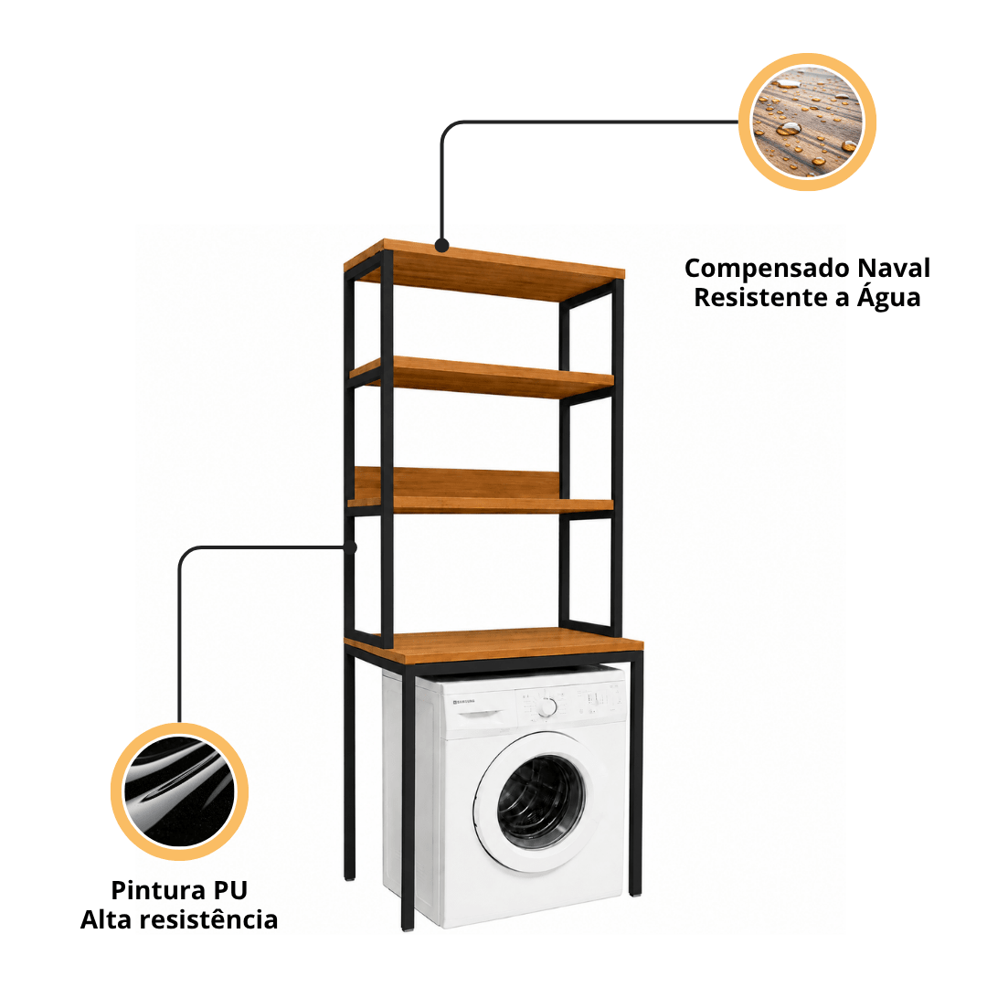 Benefícios do Armário Estilo Industrial para Máquina de Lavar Versa - MetaloArt