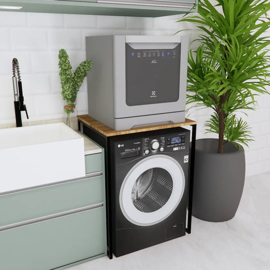 Balcão Estilo Industrial para Máquina de Lavar Enotel - MetaloArt