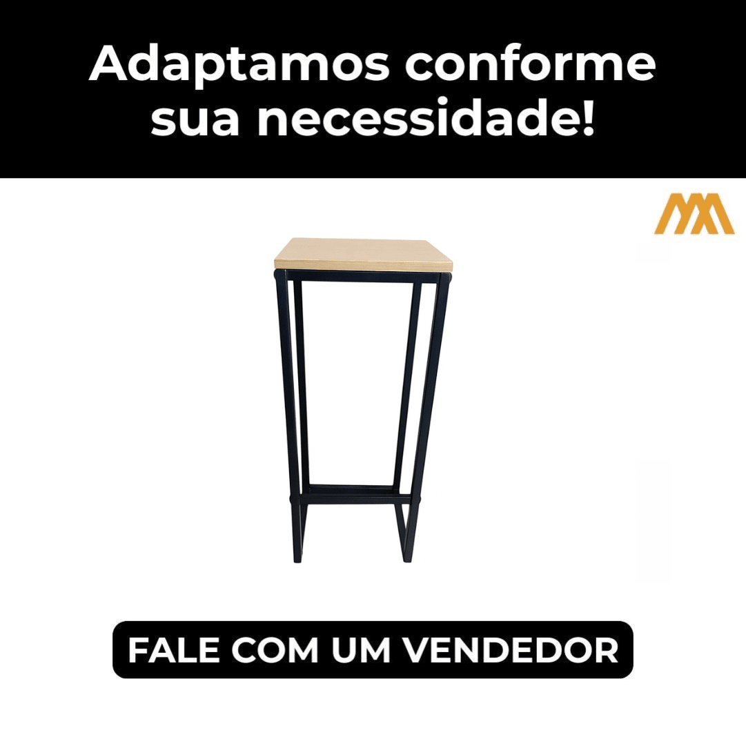 Adaptamos Banqueta Estilo Industrial Savassi - MetaloArt