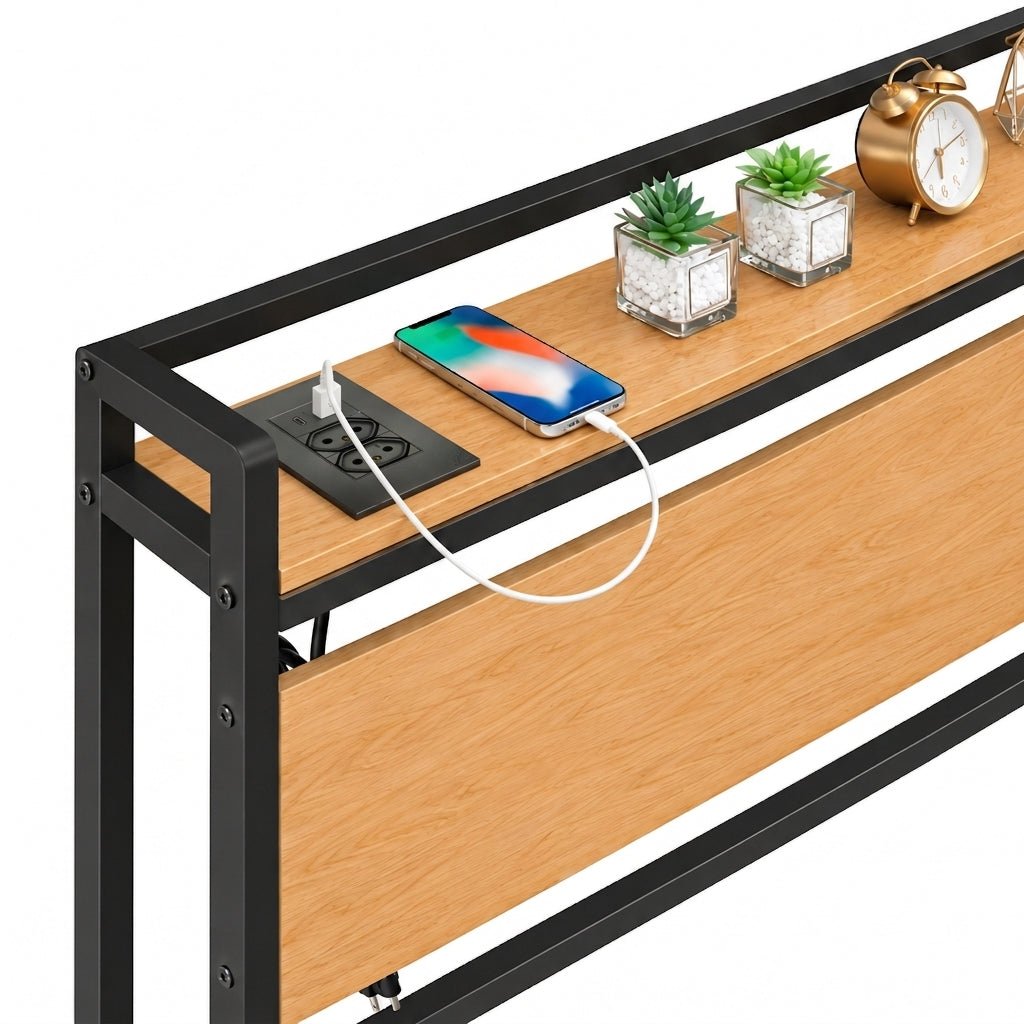 Cabeceira para Cama com 2 Tomadas, USB e USB-C Boreal - MetaloArt