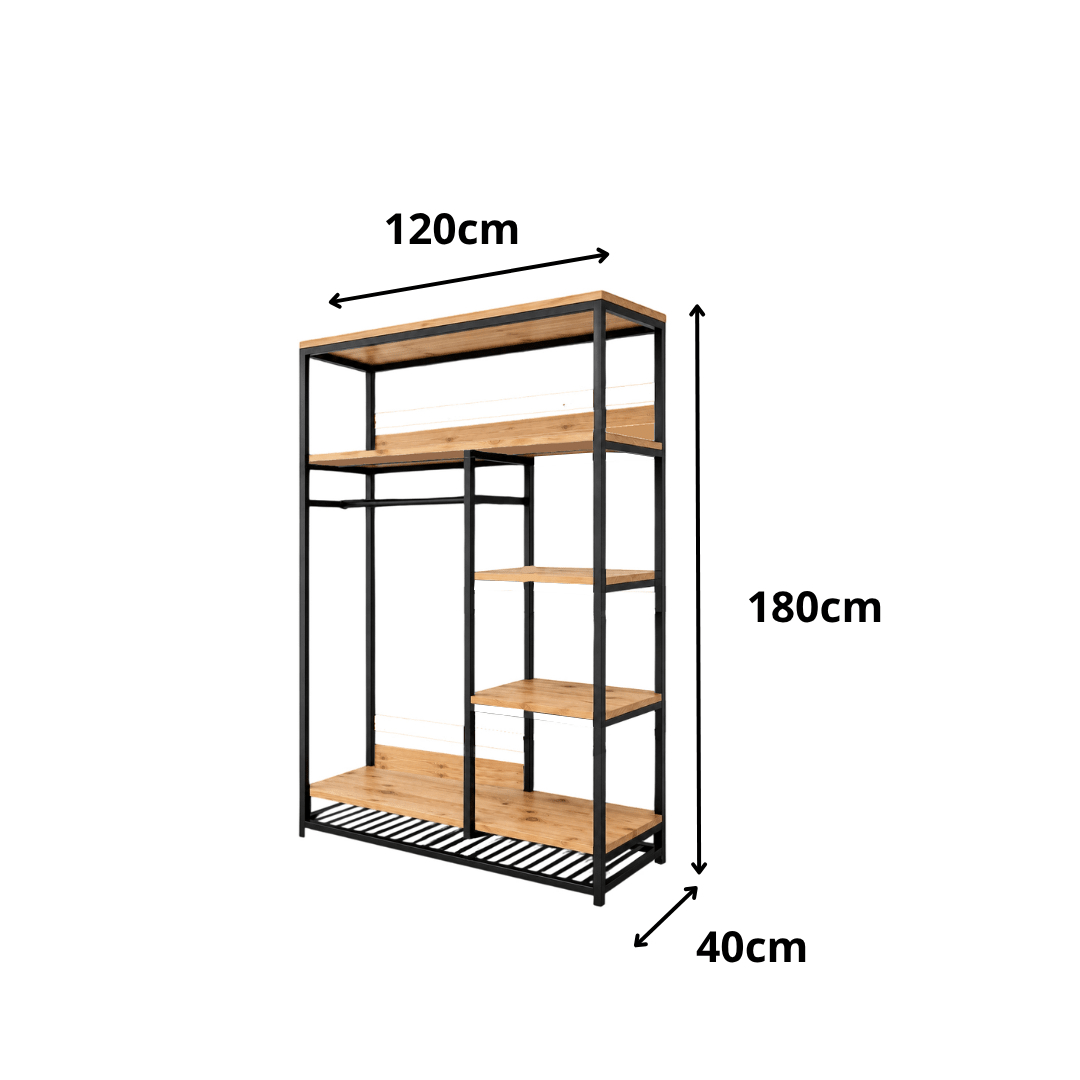 Medidas do Closet Industrial Aspen - MetaloArt