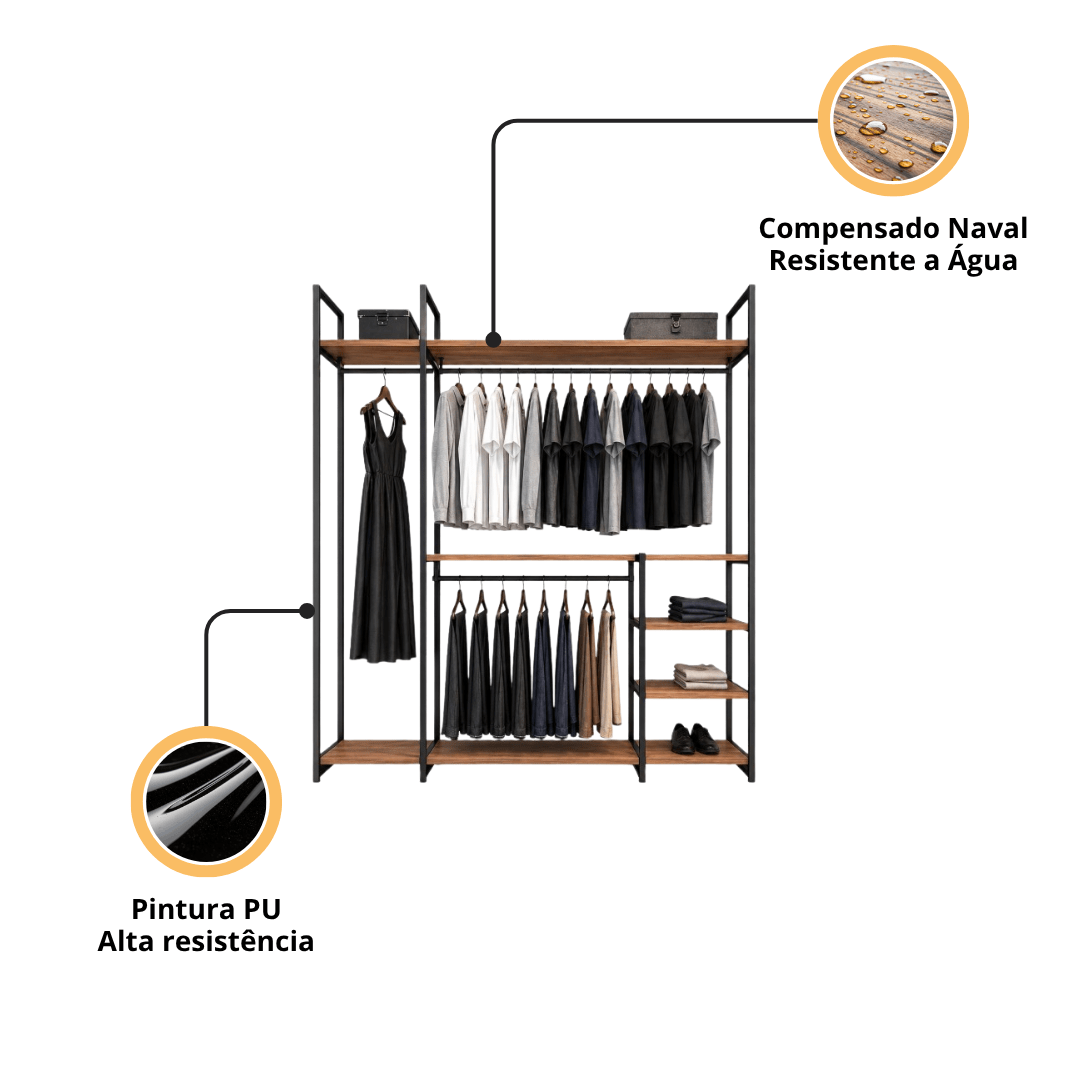 Destaques Closet Industrial Royale - MetaloArt