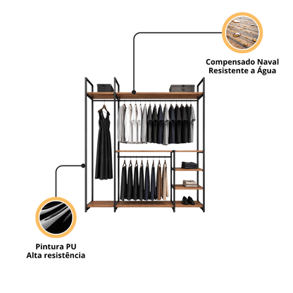 Destaques Closet Industrial Royale - MetaloArt