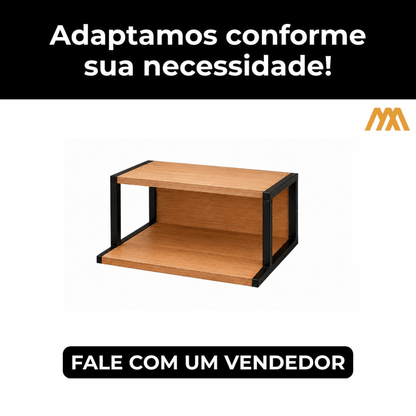 Adaptamos o Criado Mudo Suspenso Estilo Industrial Edge - MetaloArt