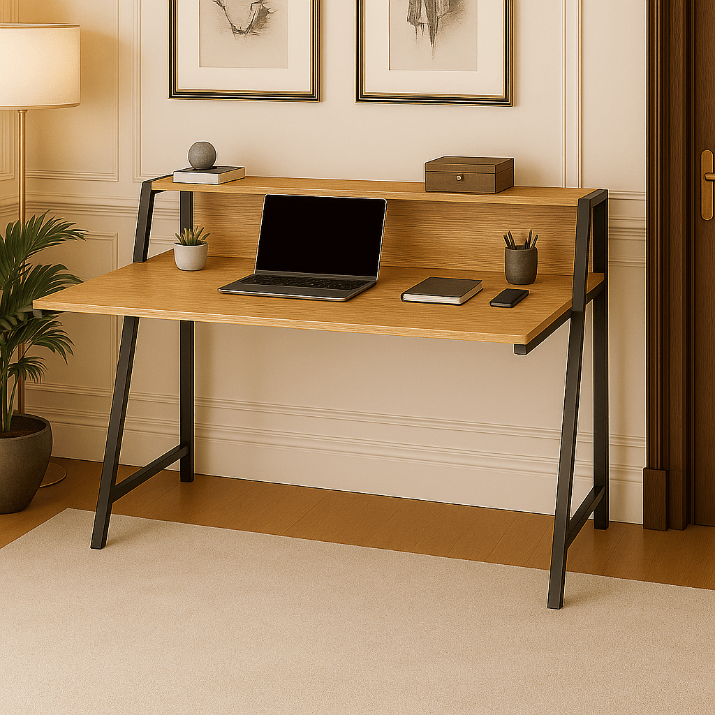 Ambiente com a Escrivaninha Industrial Deluxe - MetaloArt