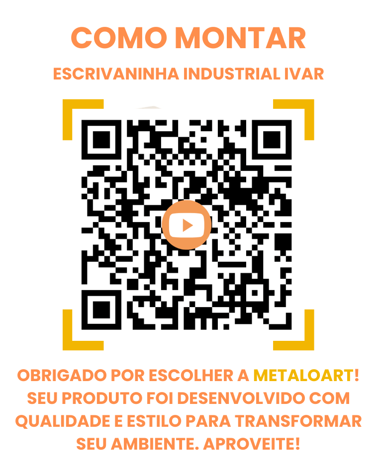 Escrivaninha Industrial Ivar - MetaloArt