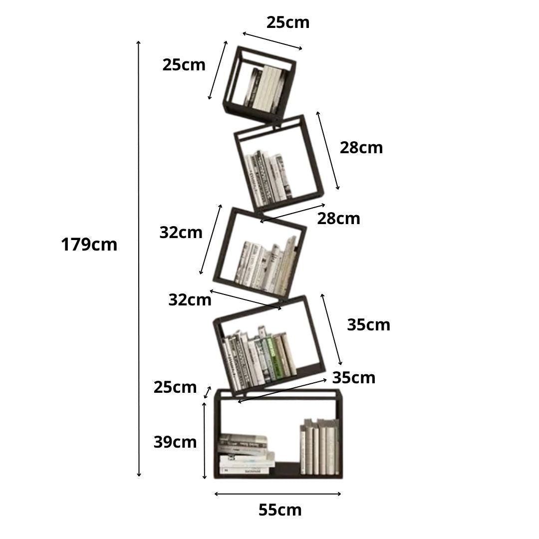 Estante de Livros Industrial Malvee - MetaloArt