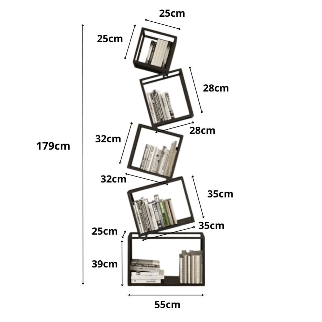 Estante de Livros Industrial Malvee - MetaloArt