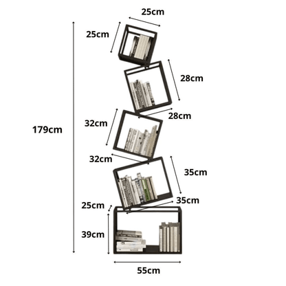 Estante de Livros Industrial Malvee - MetaloArt