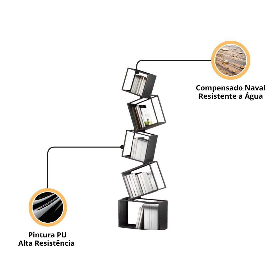 Estante de Livros Industrial Malvee - MetaloArt