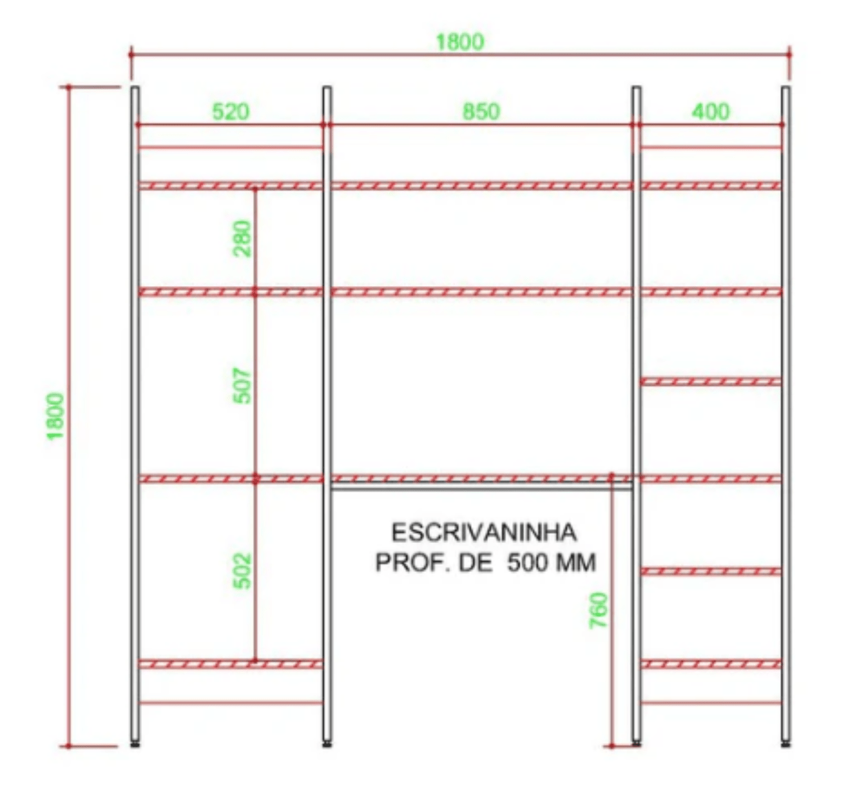 Estante Industrial Focus - MetaloArt