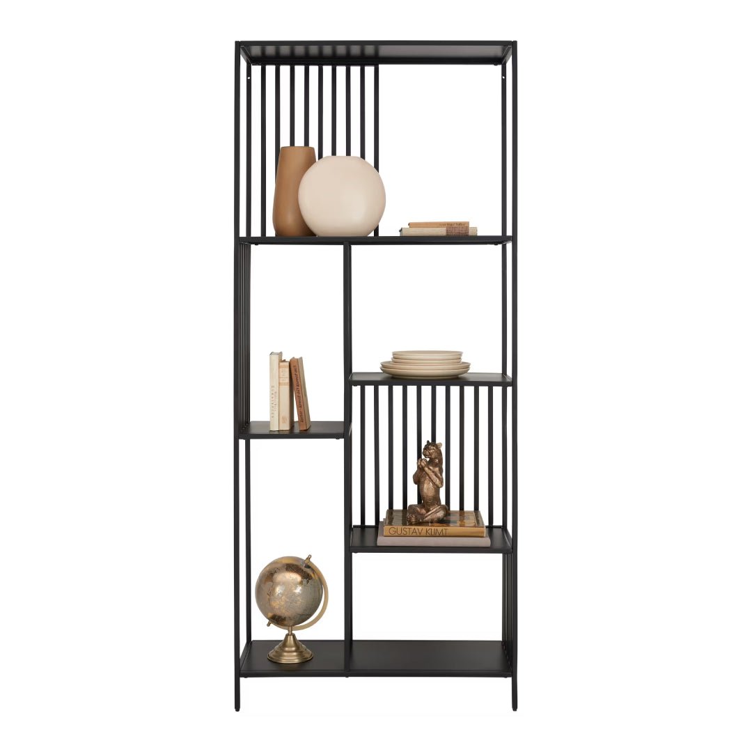 Estante Industrial Luxury Mdf Preto - MetaloArt