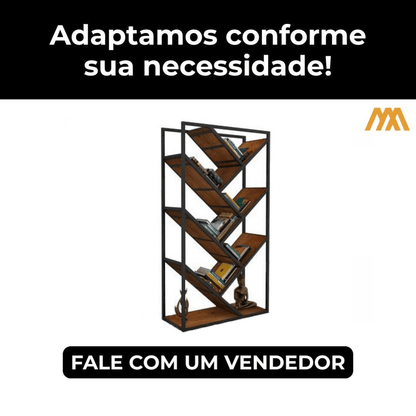 Estante Industria Sob Medida Weel para Sala e Escritório - Metaloart