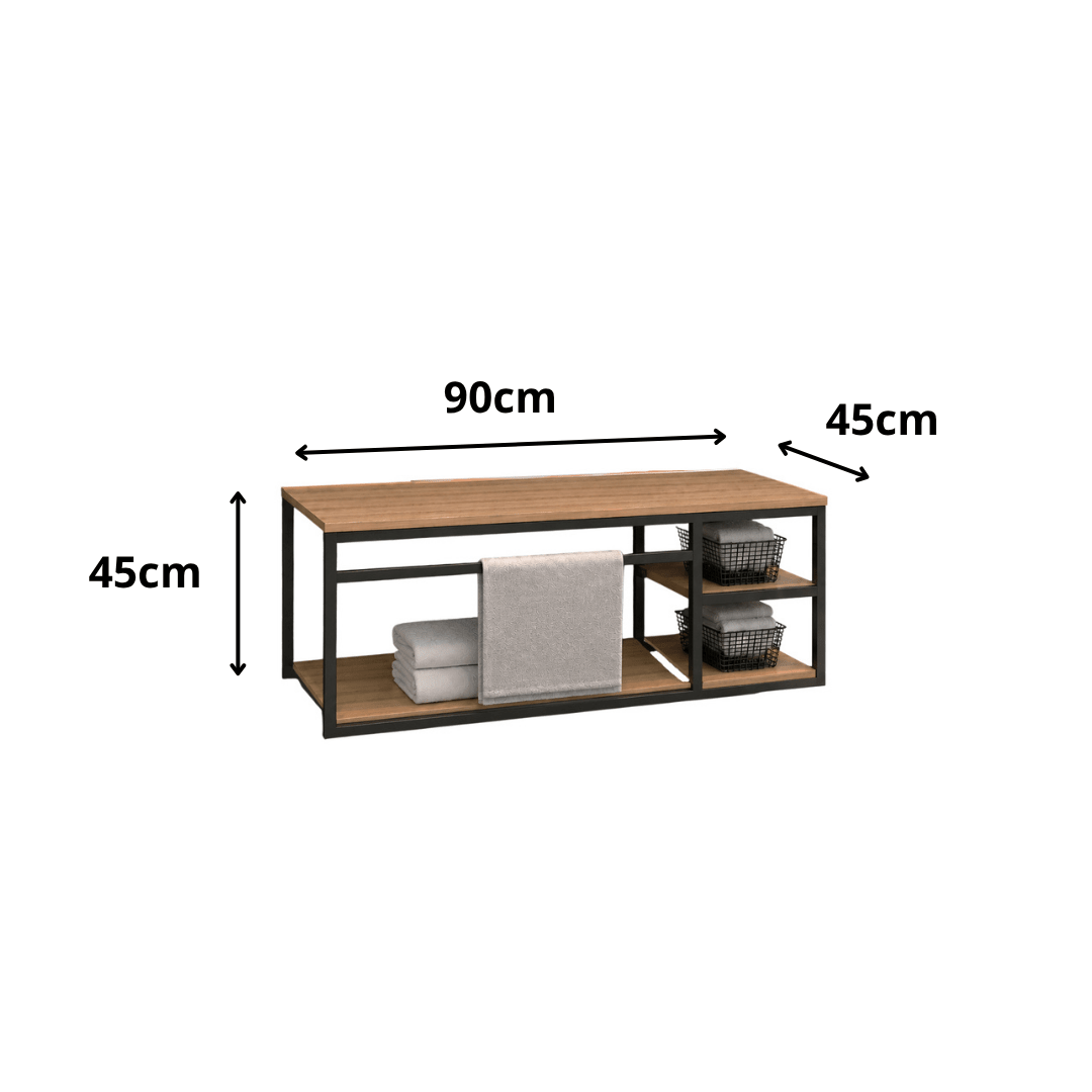 Gabinete para Banheiro Estilo Industrial Lux - MetaloArt