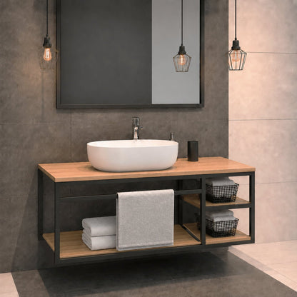 Gabinete para Banheiro Estilo Industrial Lux - MetaloArt