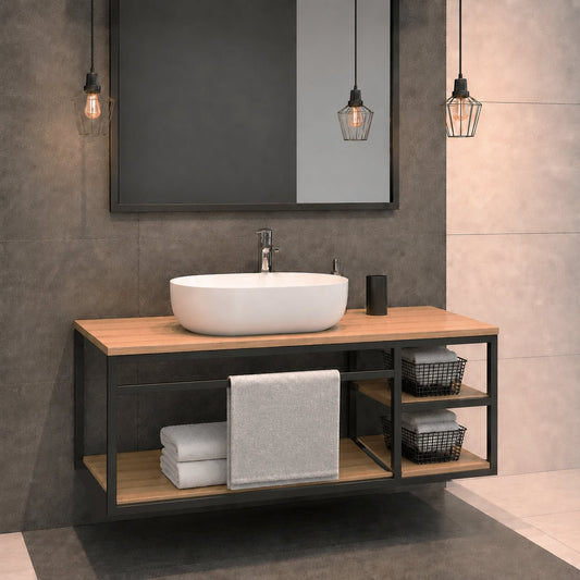 Gabinete para Banheiro Estilo Industrial Lux - MetaloArt