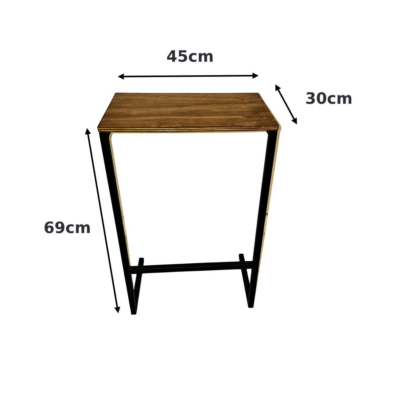 mesa de apoio lateral industrial pinus sveinn - My Store